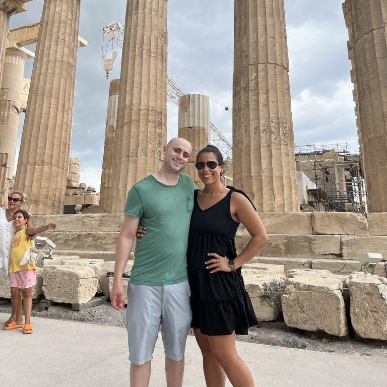 Greece was the first international spot we visited together. This is us at the Acropolis in Athens.