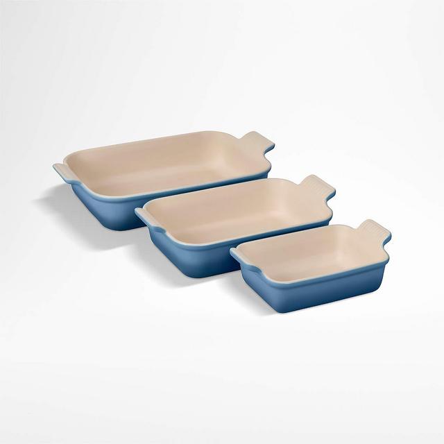 Le Creuset ® Heritage Chambray Rectangular Dishes, Set of 3