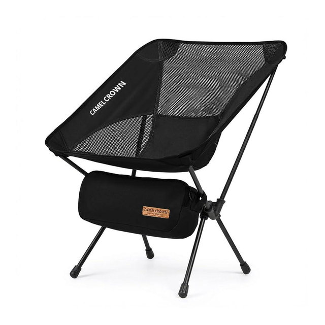 CAMEL CROWN Camping Chair Heavy Duty Backpacking Chair - Ultra-Light Folding Chair with Carry Bag, Portable Compact for Outdoor, Lawn, Hiking, Beach, Picnic
