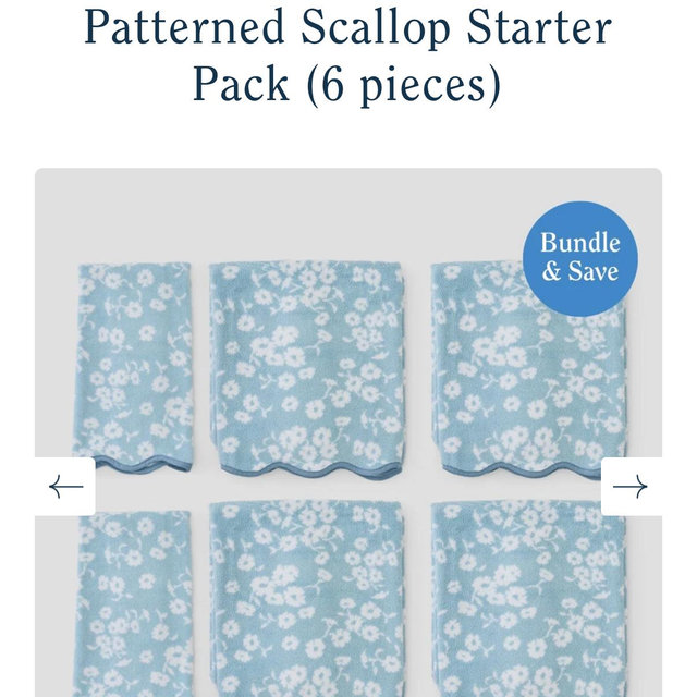 Patterned Scallop Starter Pack (6 pieces)