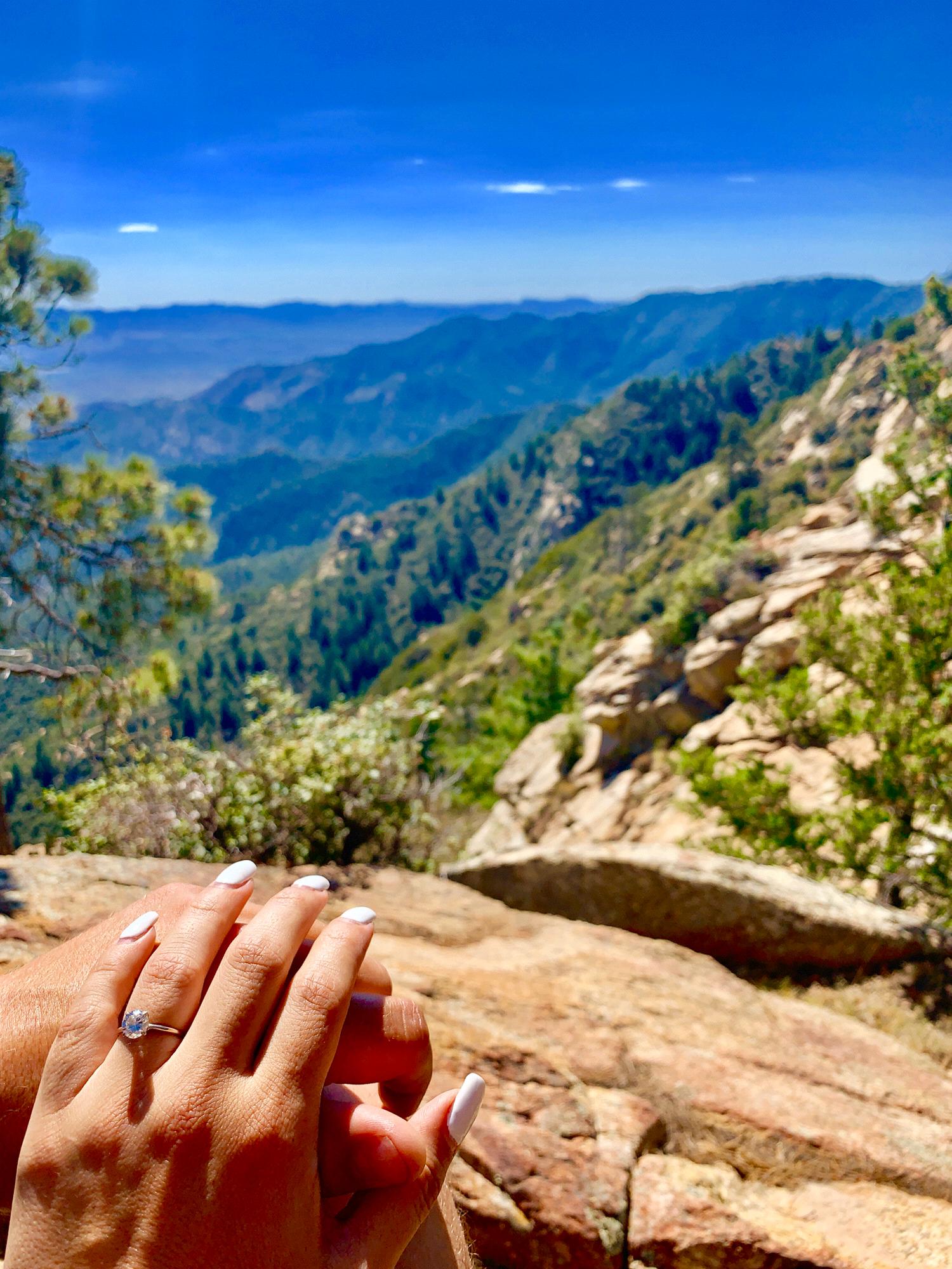 When he proposed on top of a beautiful mountain.