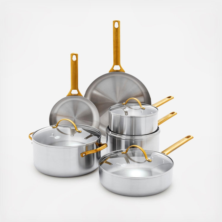 GreenPan, Reserve Stainless Steel 10-Piece Cookware Set | Zola