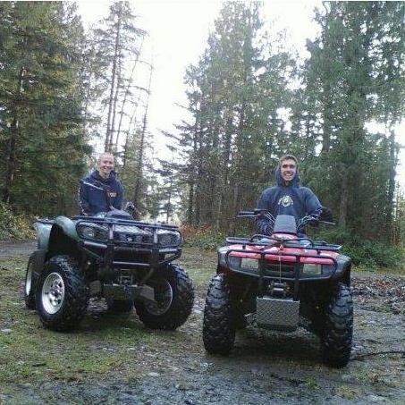 Getting dirty on the quad!