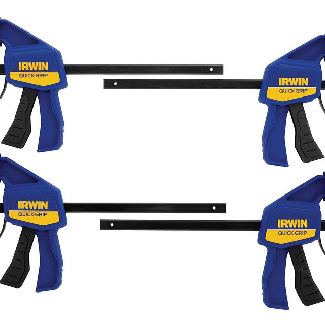 IRWIN QUICK-GRIP Clamps, One-Handed, Mini Bar, 6-Inch, 4-Pack (1964758)