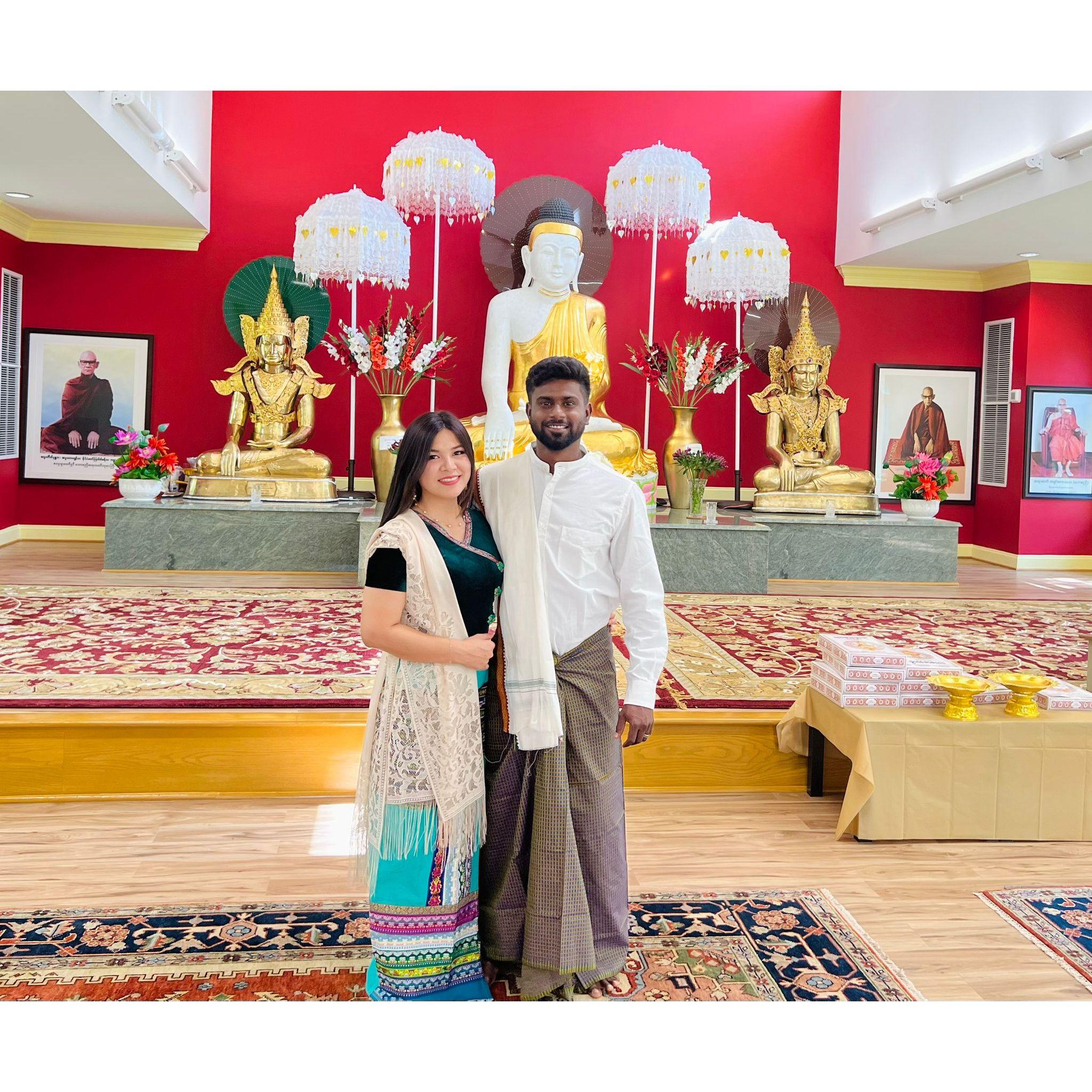 Prem visiting Buddhist Temple