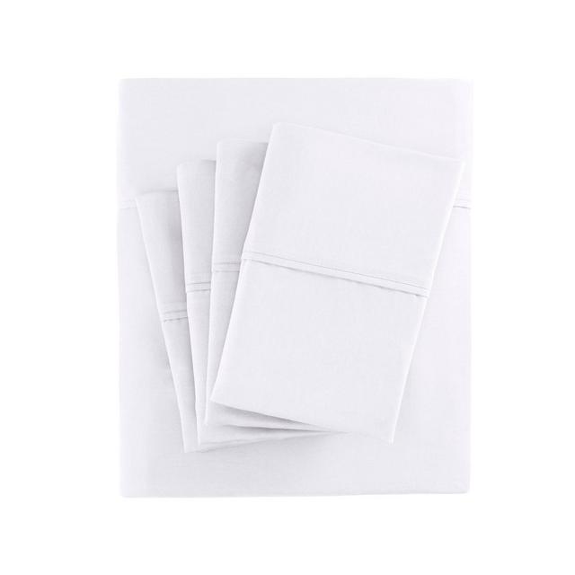Queen 6pc 800 Thread Count Cotton Blend Sheet Set White