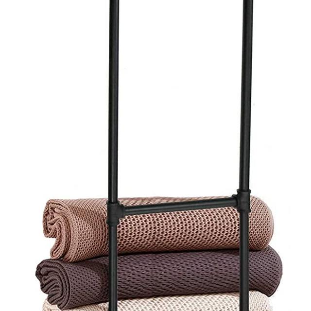 Bathroom Towel Rack, Wall Mounted Industrial Pipe Organizer Holder, Bath Hand Towel Washclothese Storage Holder, RV Camper Organizer Shelf