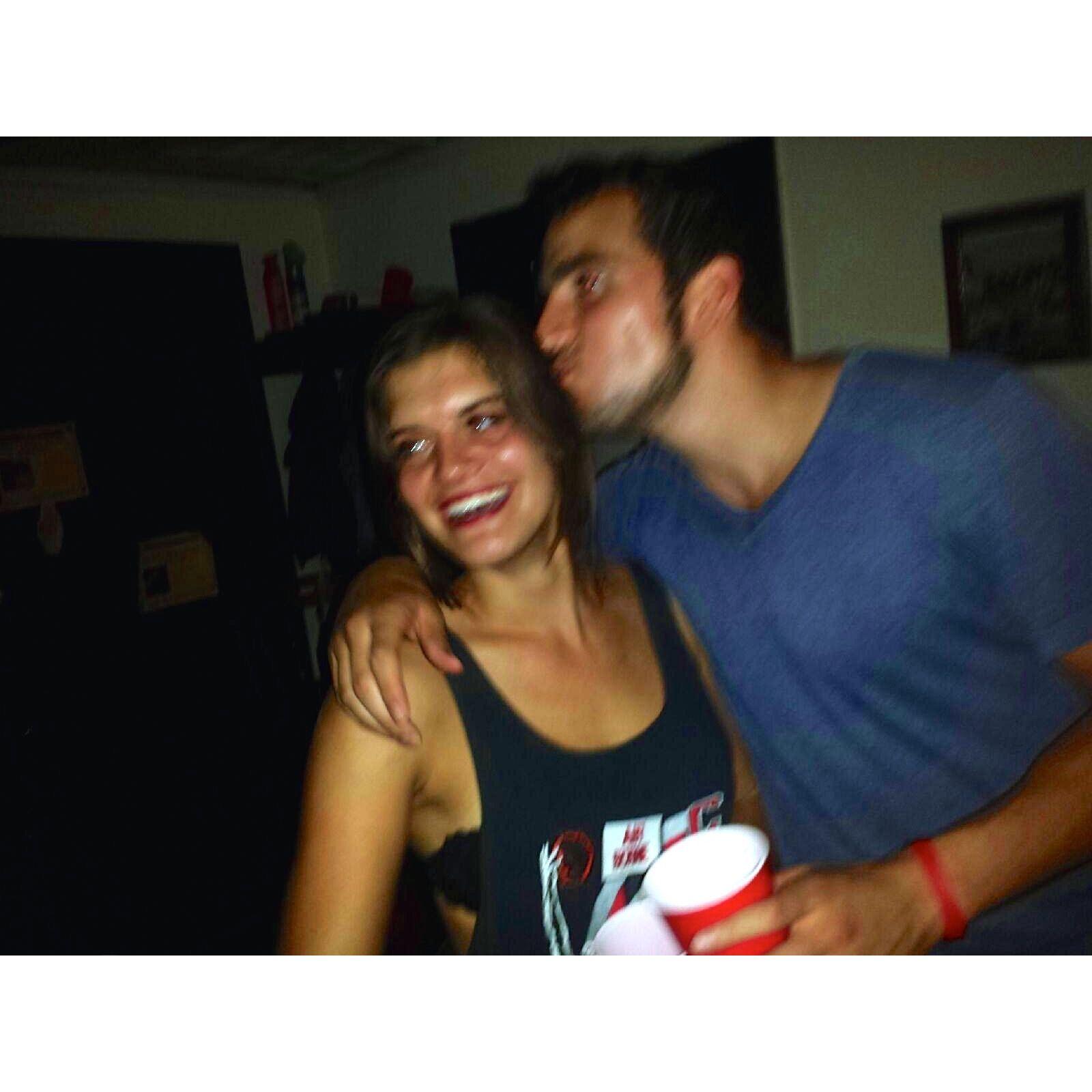 Madison house party, 2015.  "Just friends."

Martín agreed to be a roadie on tour with NE-HI for an excuse to see Andrea up north.

Classic rock n' roll love story.