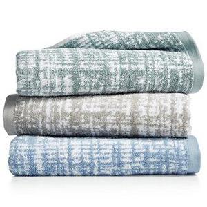 Plaid 20" x 30" Turkish Cotton Hand Towel, Steel