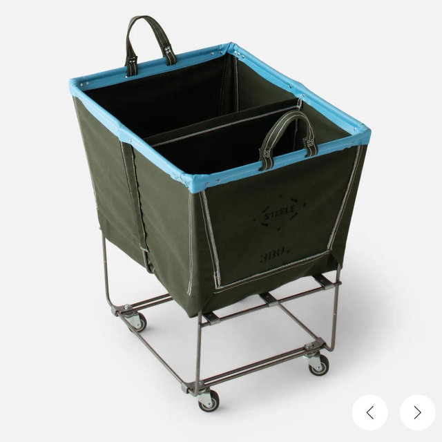 Alder Green Steele Canvas Basket, 3 Bushel