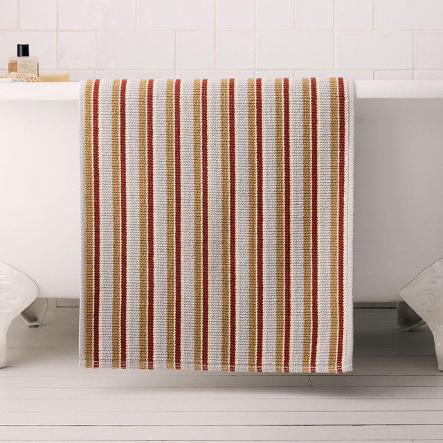 Emma Chamberlain Stripe Bath Mat, 20x34, Red