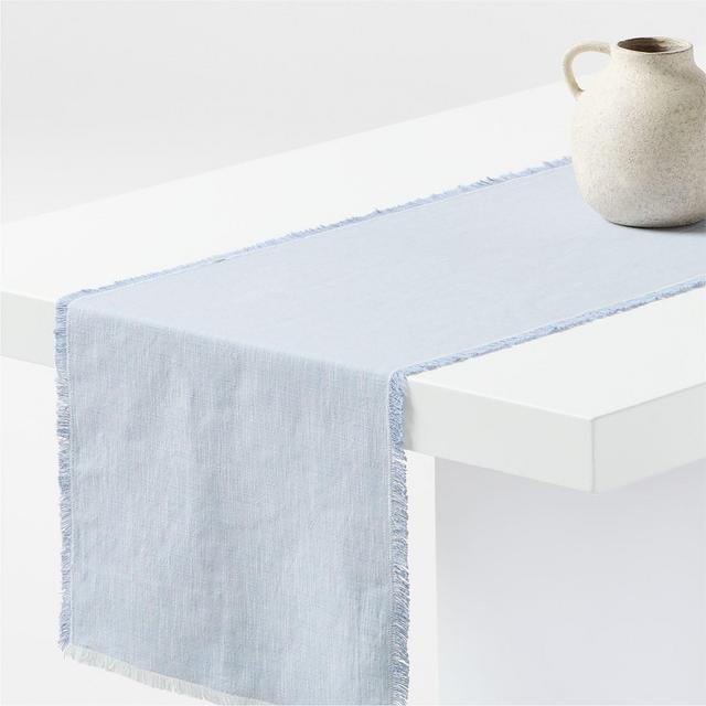 Tonal Fringe Blue 120" Table Runner