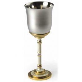White and Gold Bridal Kiddush Cup