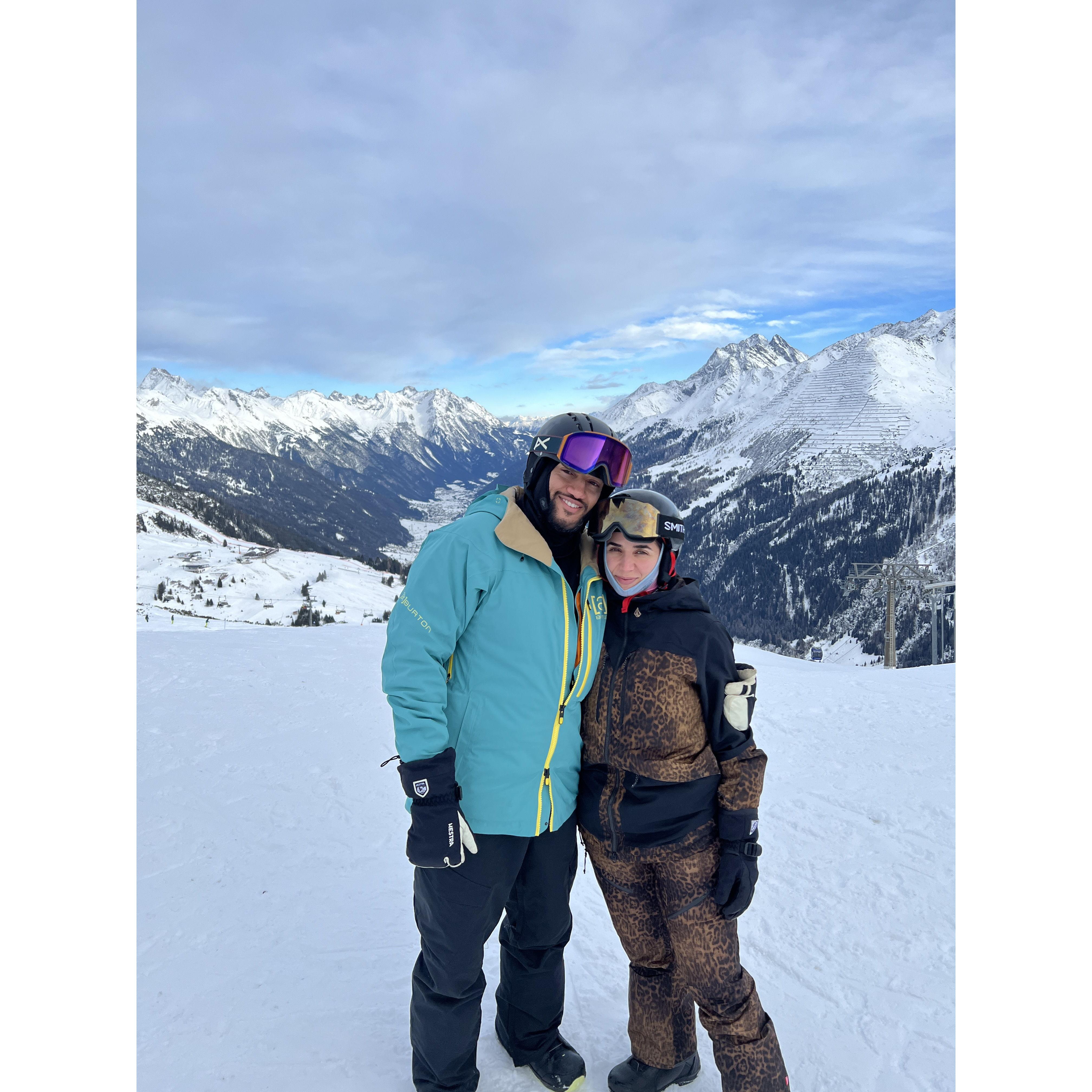 Snowboarding in Austria
