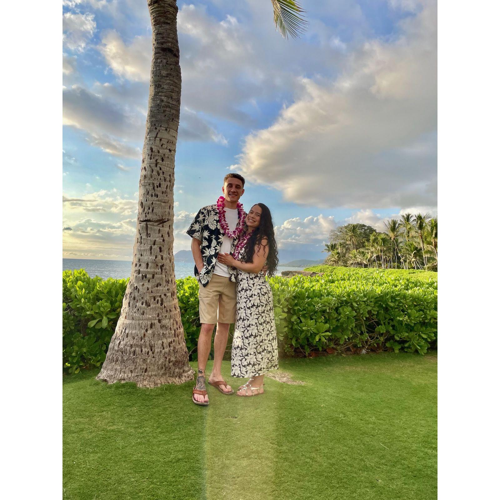 Gilly's first luau on the island of Oahu