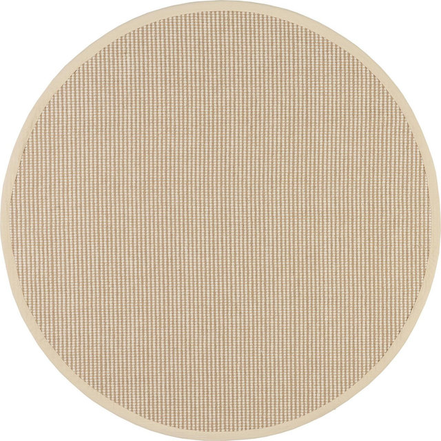 Nuloom Patricia Jute and Wool Area Rug, Round 6', Ivory