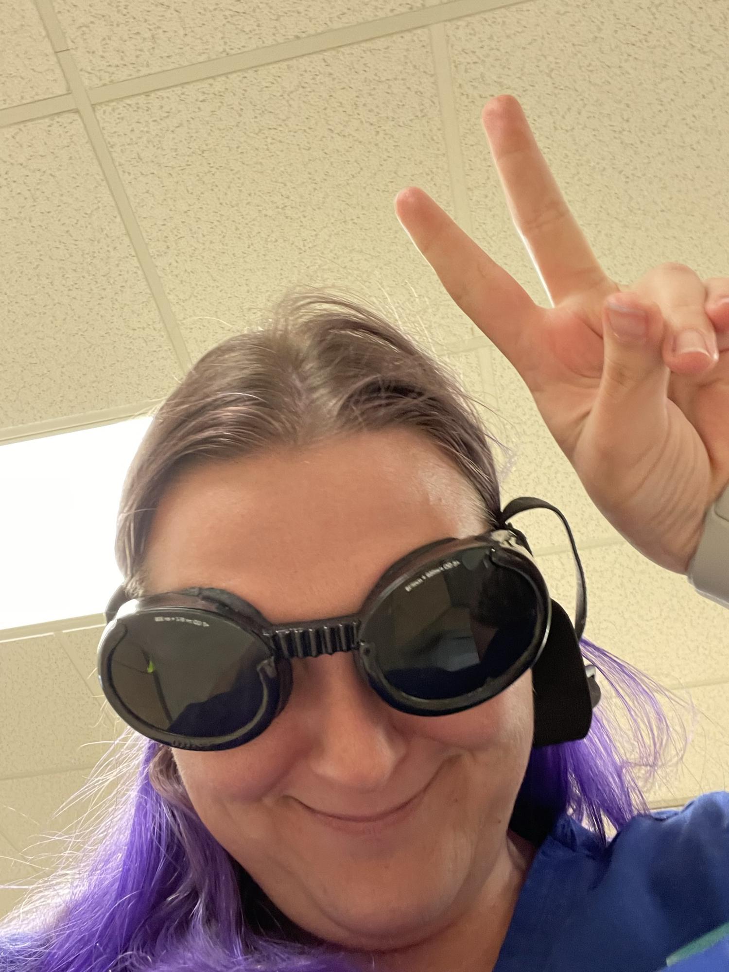 Taylee at work being her goofy usual self😂😂