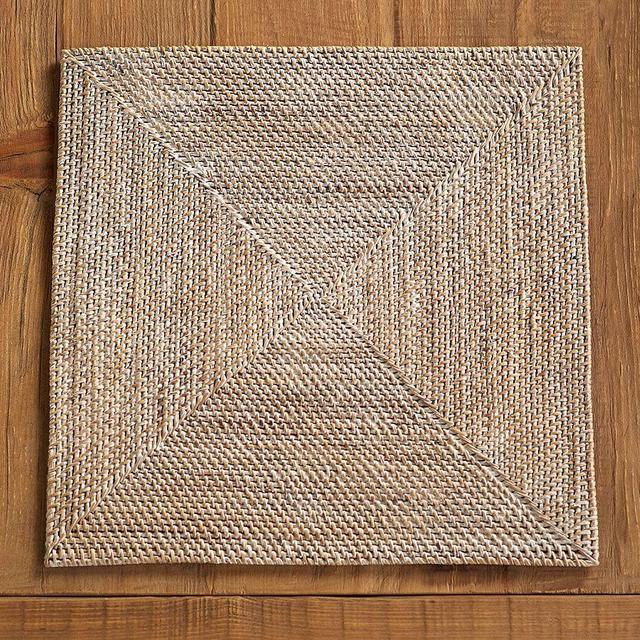 Tava Rattan Square Placemat - Natural