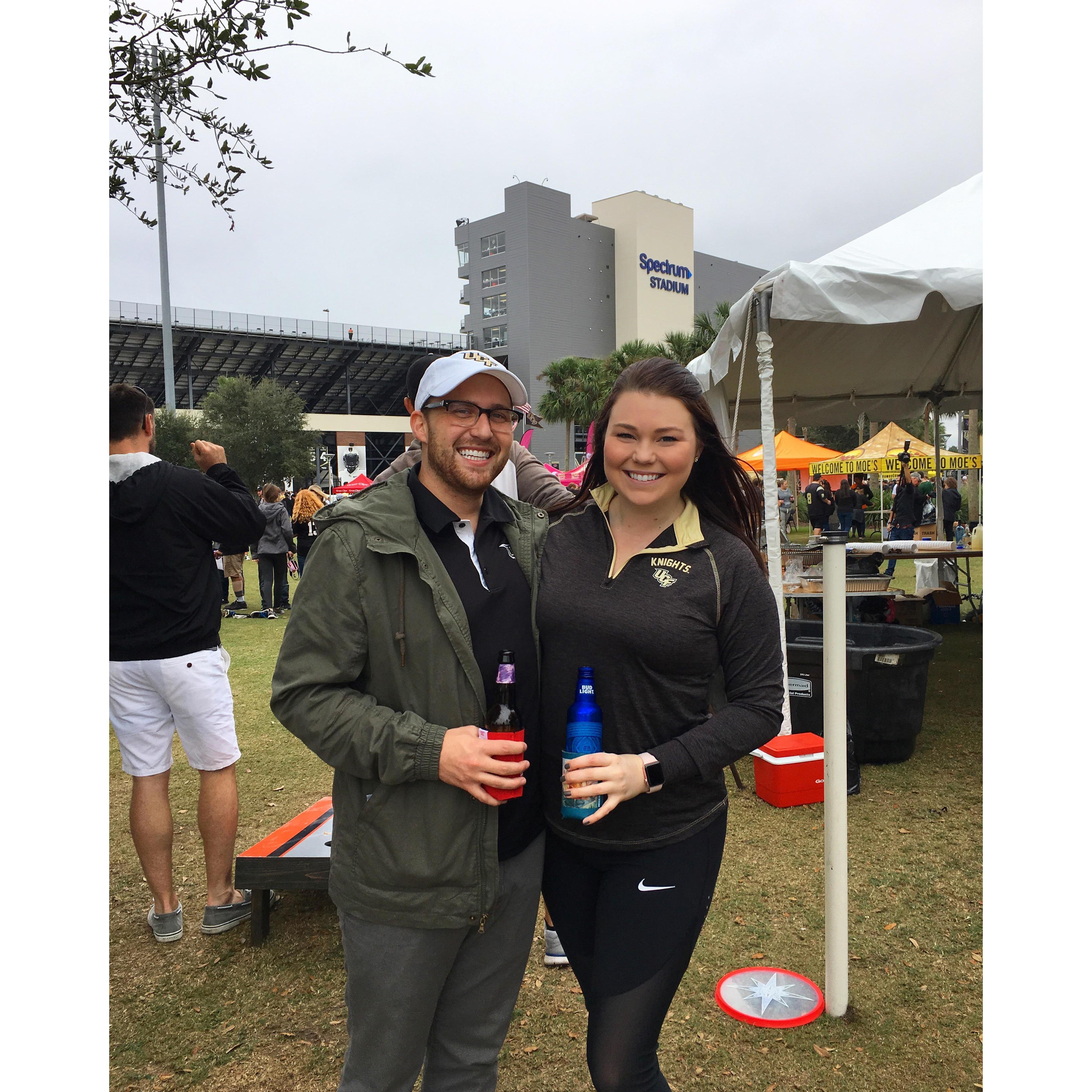 Alix's first UCF game. Go Knights!