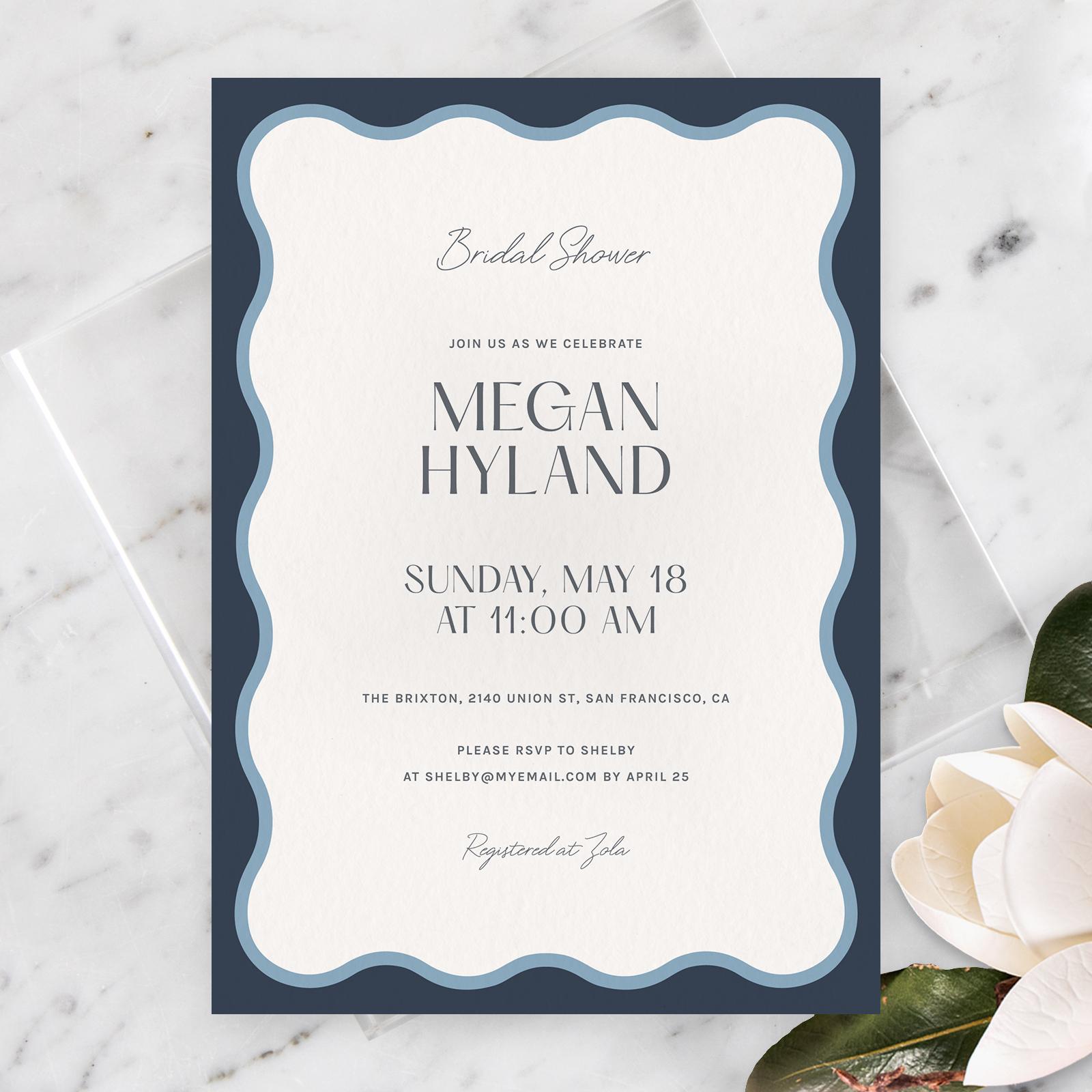 Zola Wedding & Bridal Shower Invitations Girard Portrait