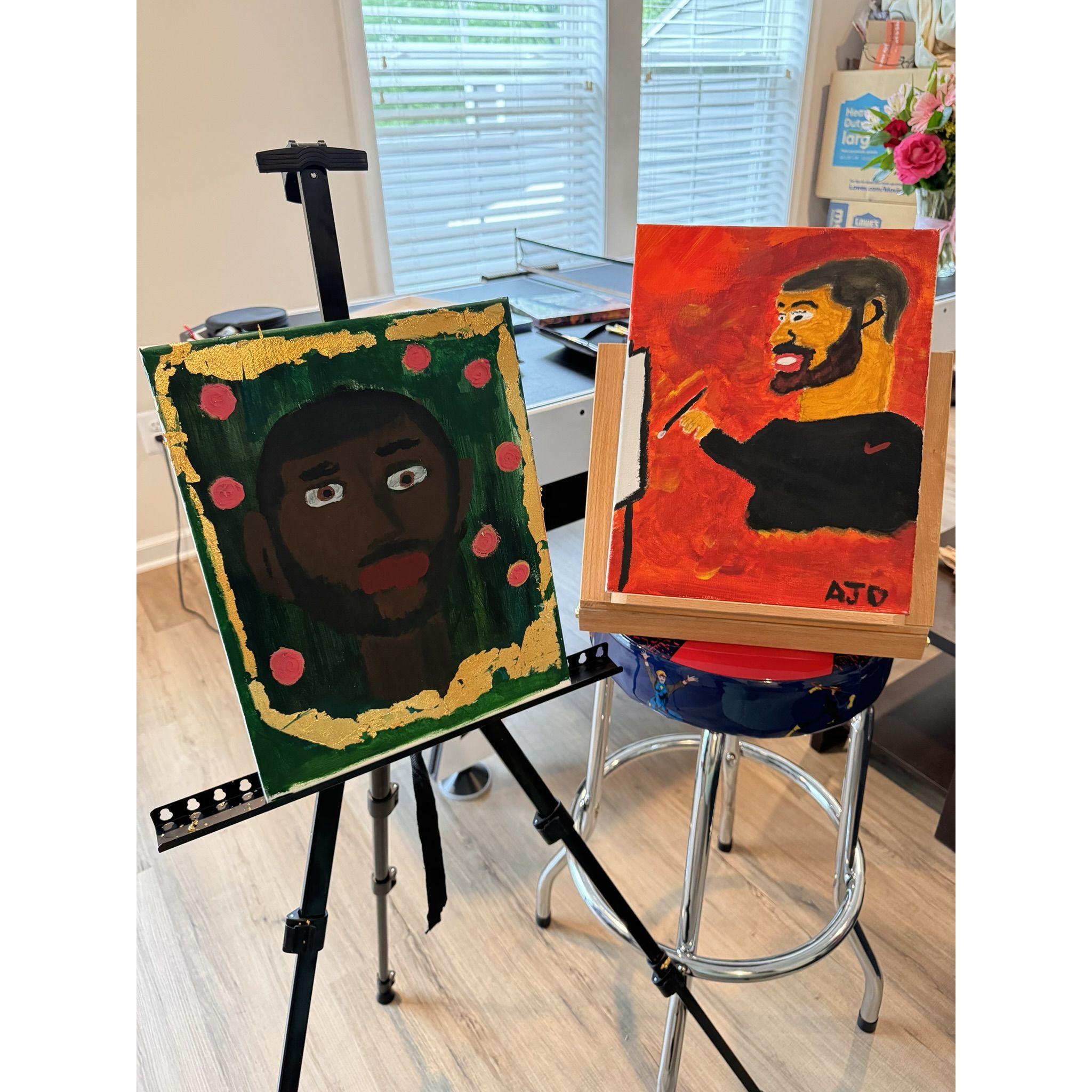 In house date night; we painted each other!