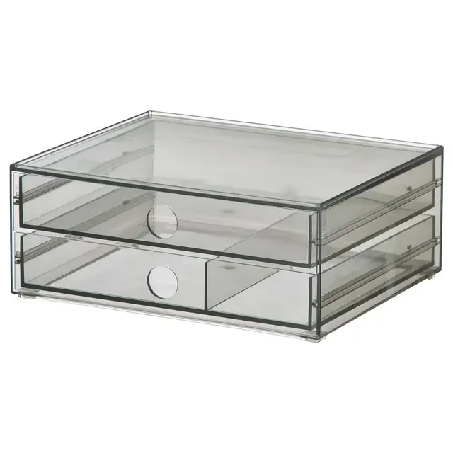 GODMORGONMini chest with 2 drawers, smoked9x7 ½x3 ½ "