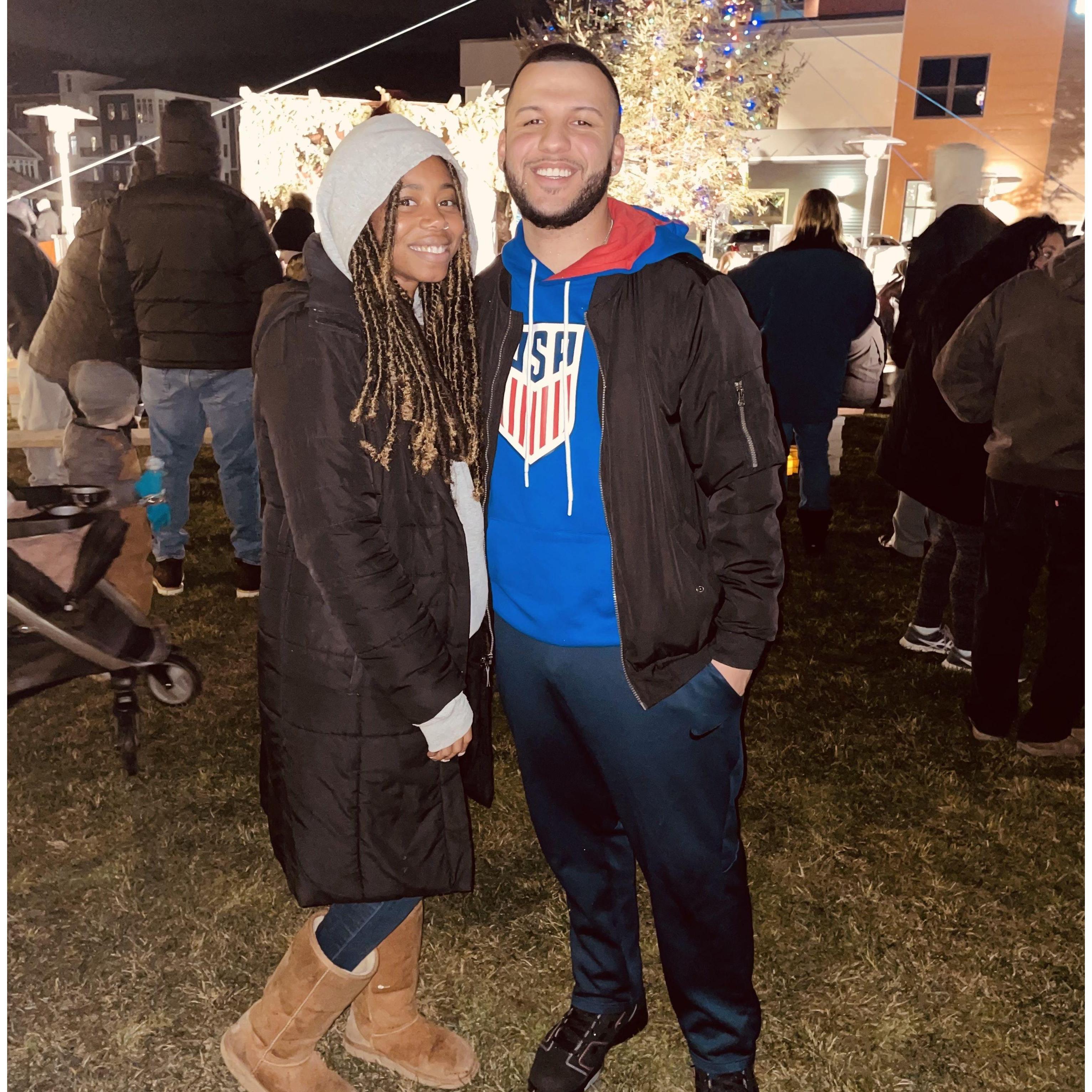 Winter Events 1 month into officially being together.