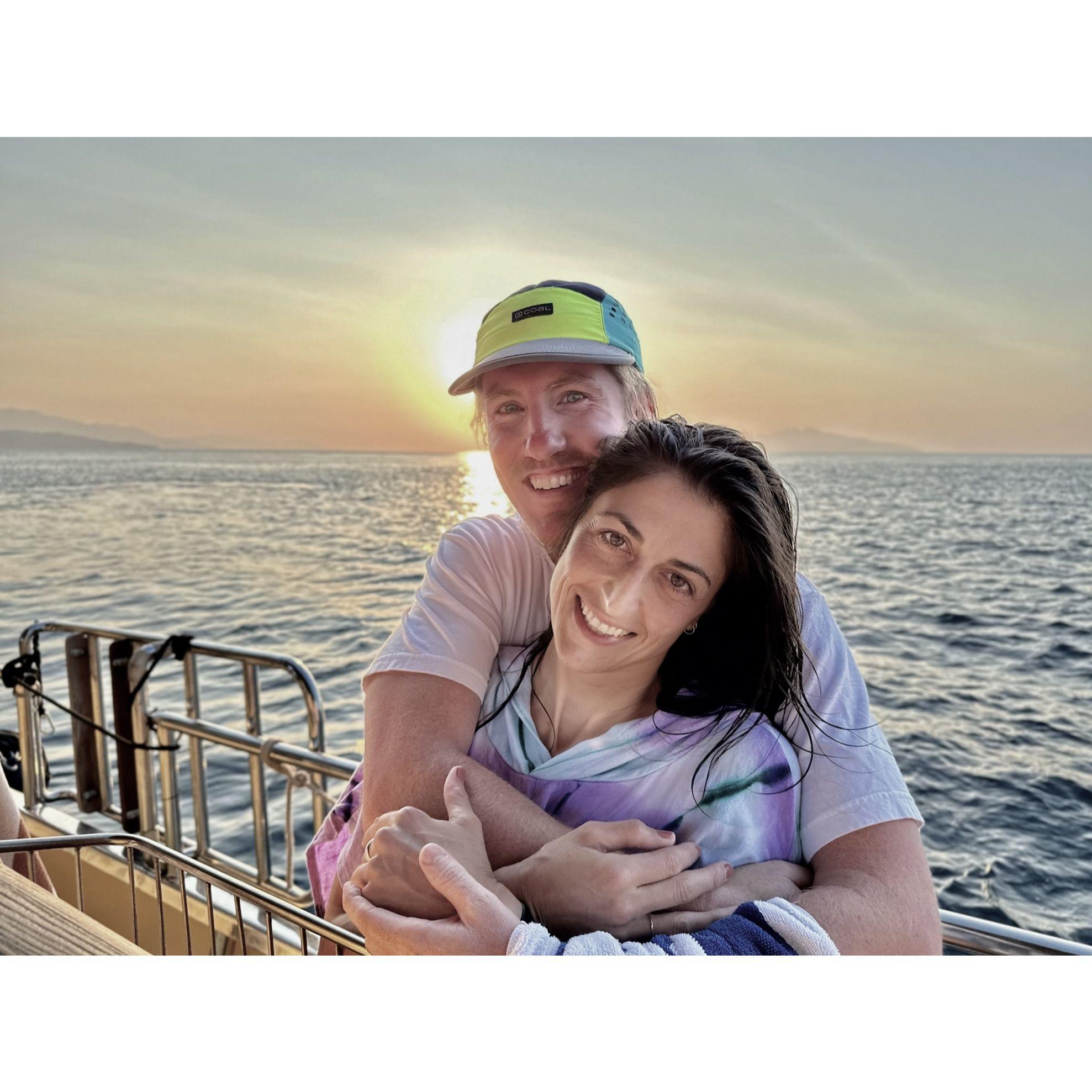 Birthday hugs on the Adelaar.