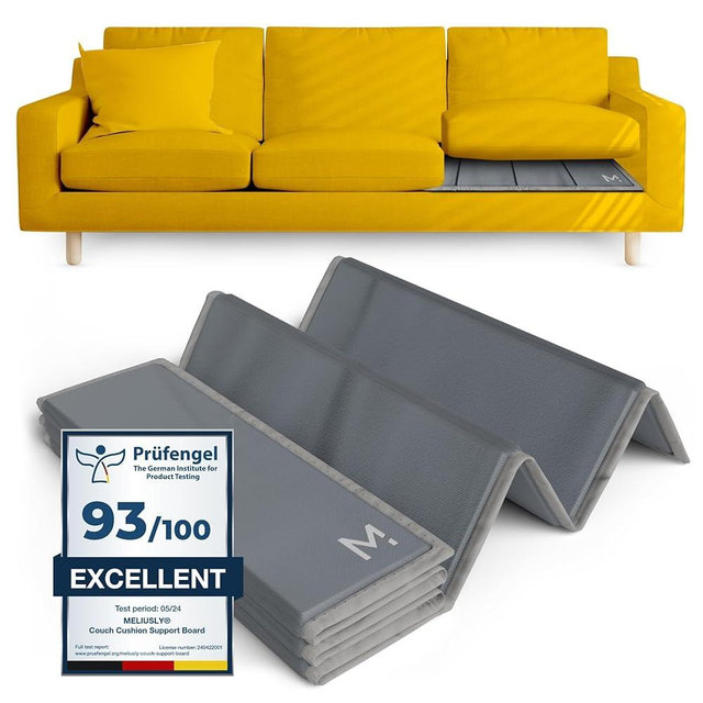 Meliusly Heavy Duty Couch Cushion Support for Sagging Cushions (24x72) Reinforced Wood Sofa Cushion Support Board for Sagging Seat, Deep Couch Supporter for Under The Cushions, Loveseat Saver