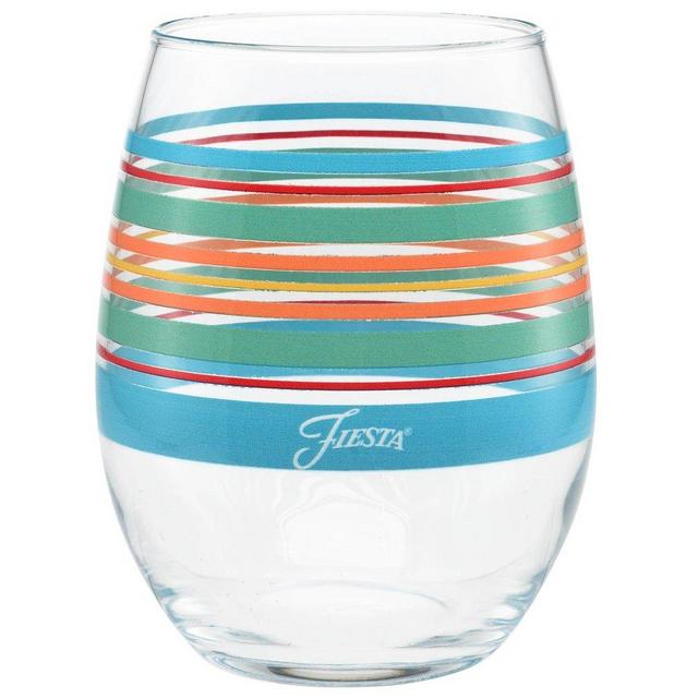 15 oz. Fiesta® Rainbow Radiance Stripes Stemless Wine – Set of 4
