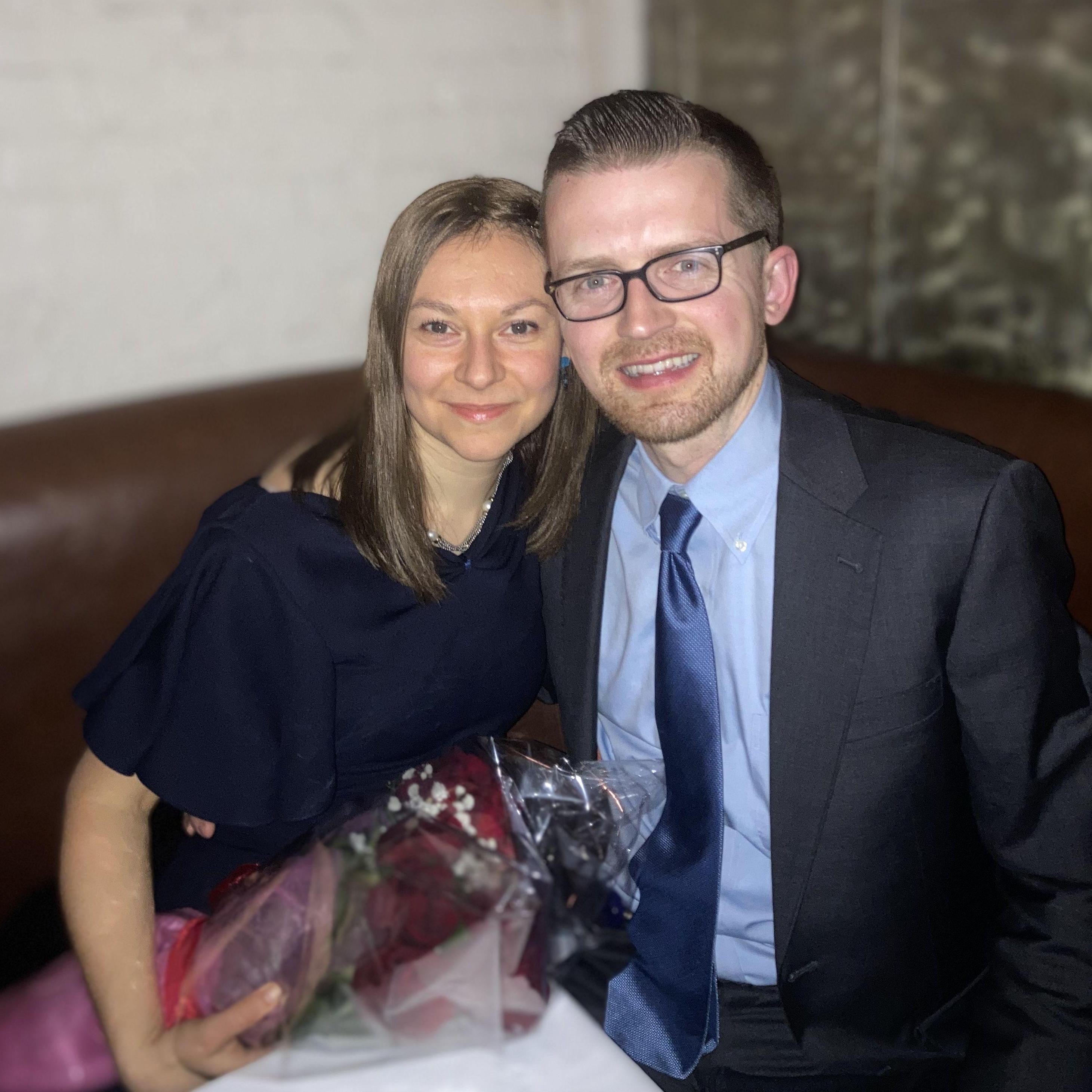 Valentine's Day Dinner at a French restaurant