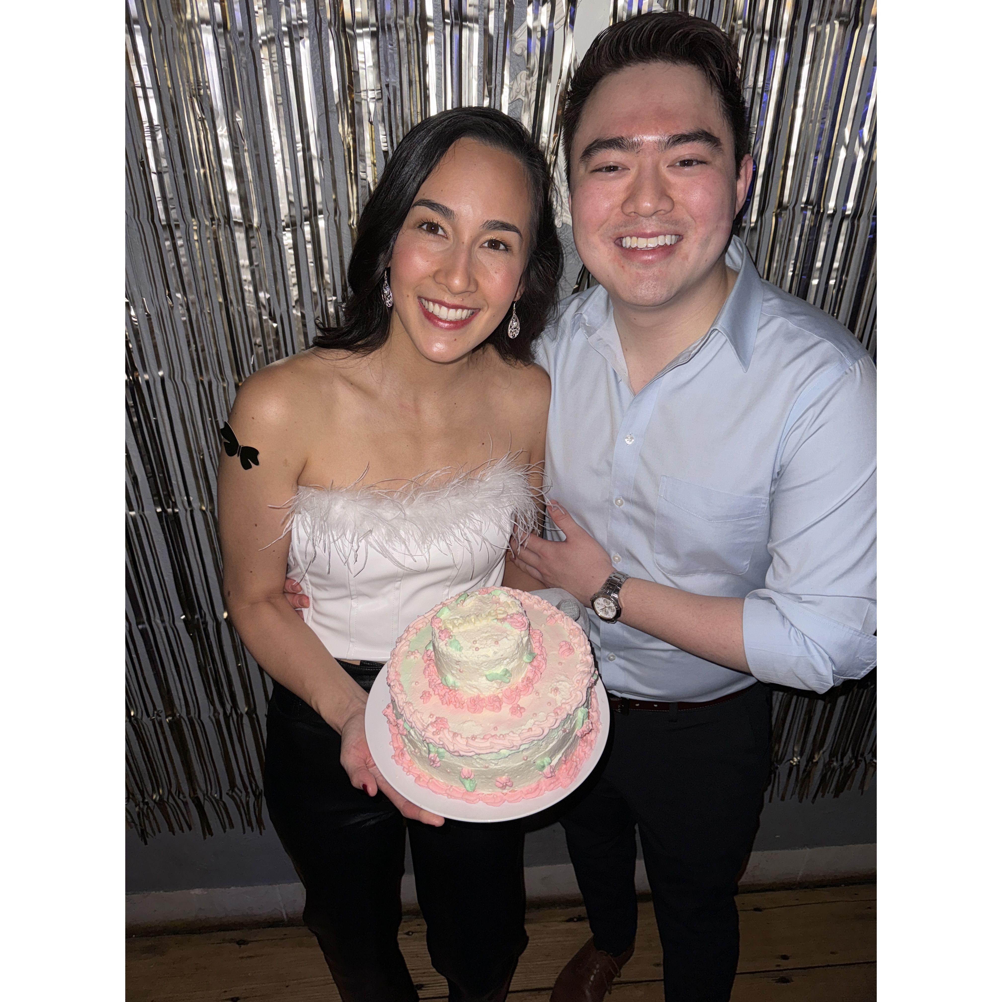 Engagement party! Featuring the most beautifully decorated cake ever