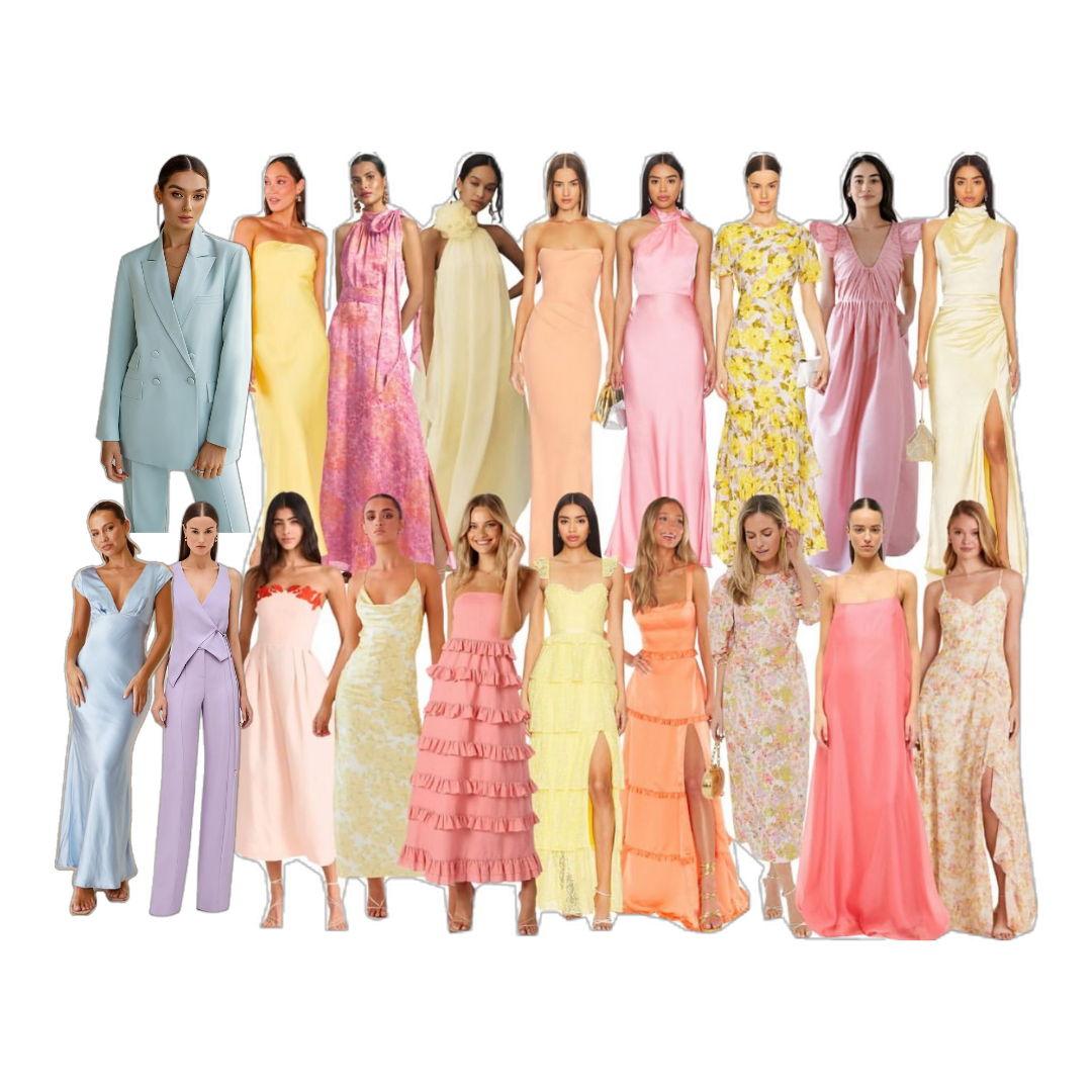 Ladies:
Midi or Maxi dresses
Pastels or soft colours
Fascinators
encouraged