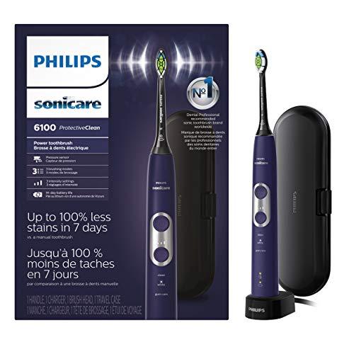 Philips Sonicare ProtectiveClean 6100 Rechargeable Electric Toothbrush, Deep Purple, HX6471/03