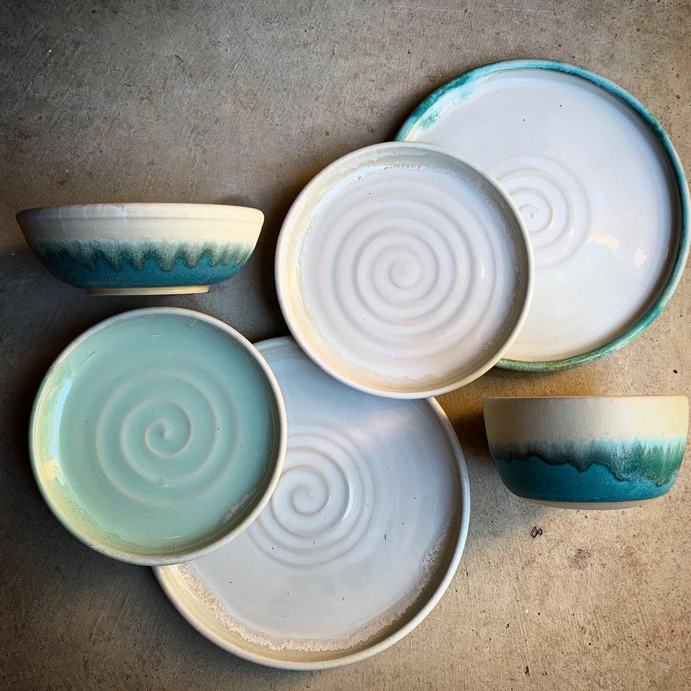 Pottery Place Setting by Ester Lipscomb