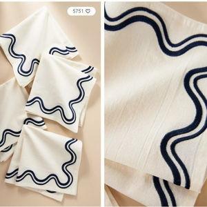 Madeline Embroidered Napkins, Set of 4 | Anthropologie