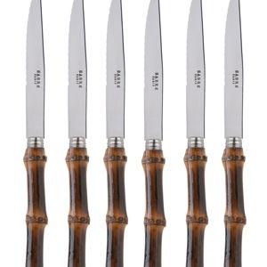 Panda Dark Bamboo Six-Piece Knife Set