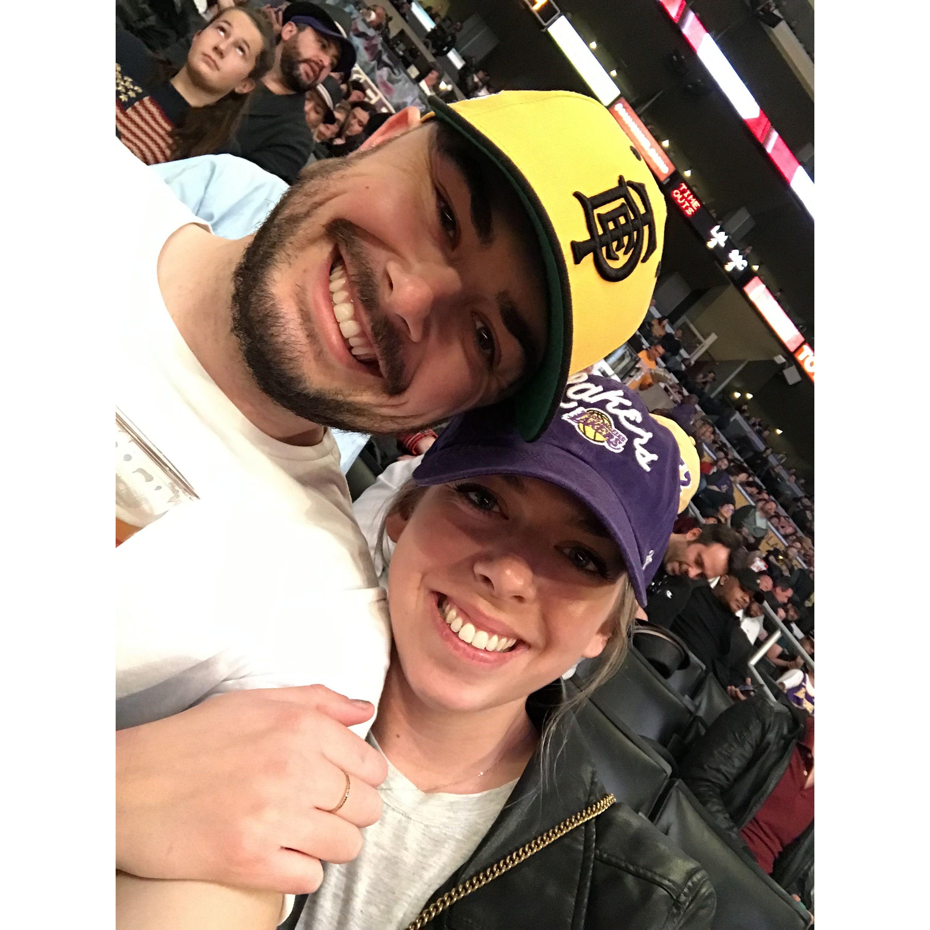 Annie's first Lakers game!