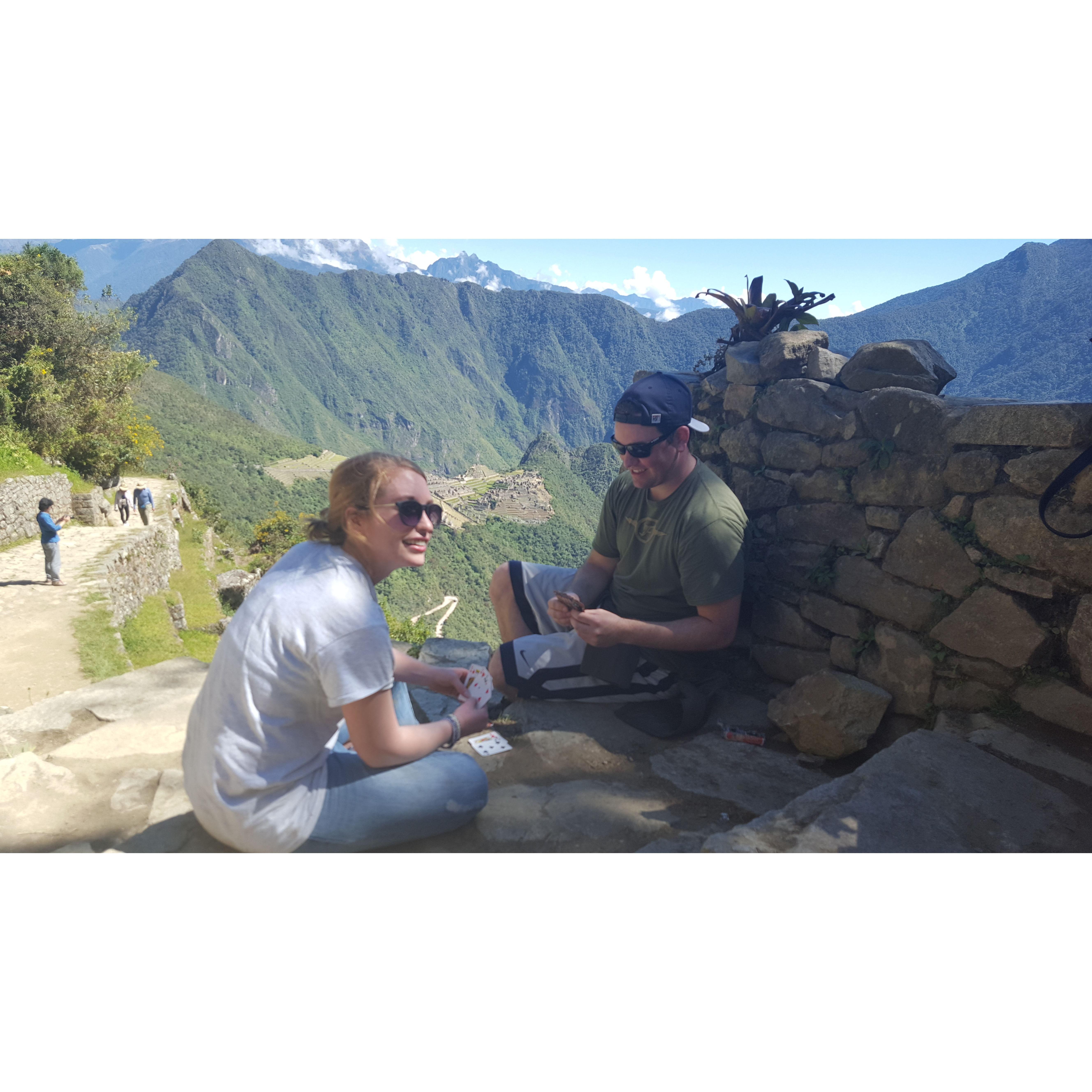 Playing cards in Manchu Picchu, 2016