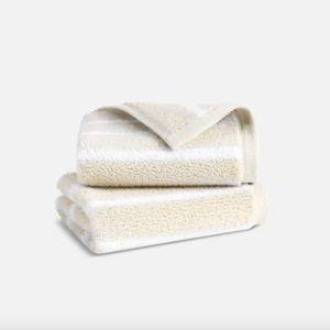 Super-Plush Turkish Cotton Washcloths - Striped Stone