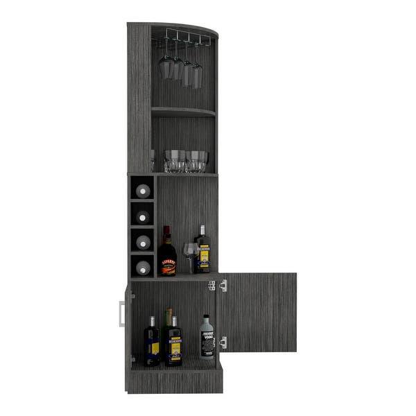 Seattle Bar Cabinet With 2 Drawers, 8 Bottle Cubbies - White