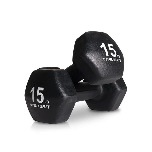 Neoprene Coated Hex Shaped Dumbbell Hand Weight For Home Gym Exercise Sizes 2, 3, 5, 6, 8, 10, 15 LB