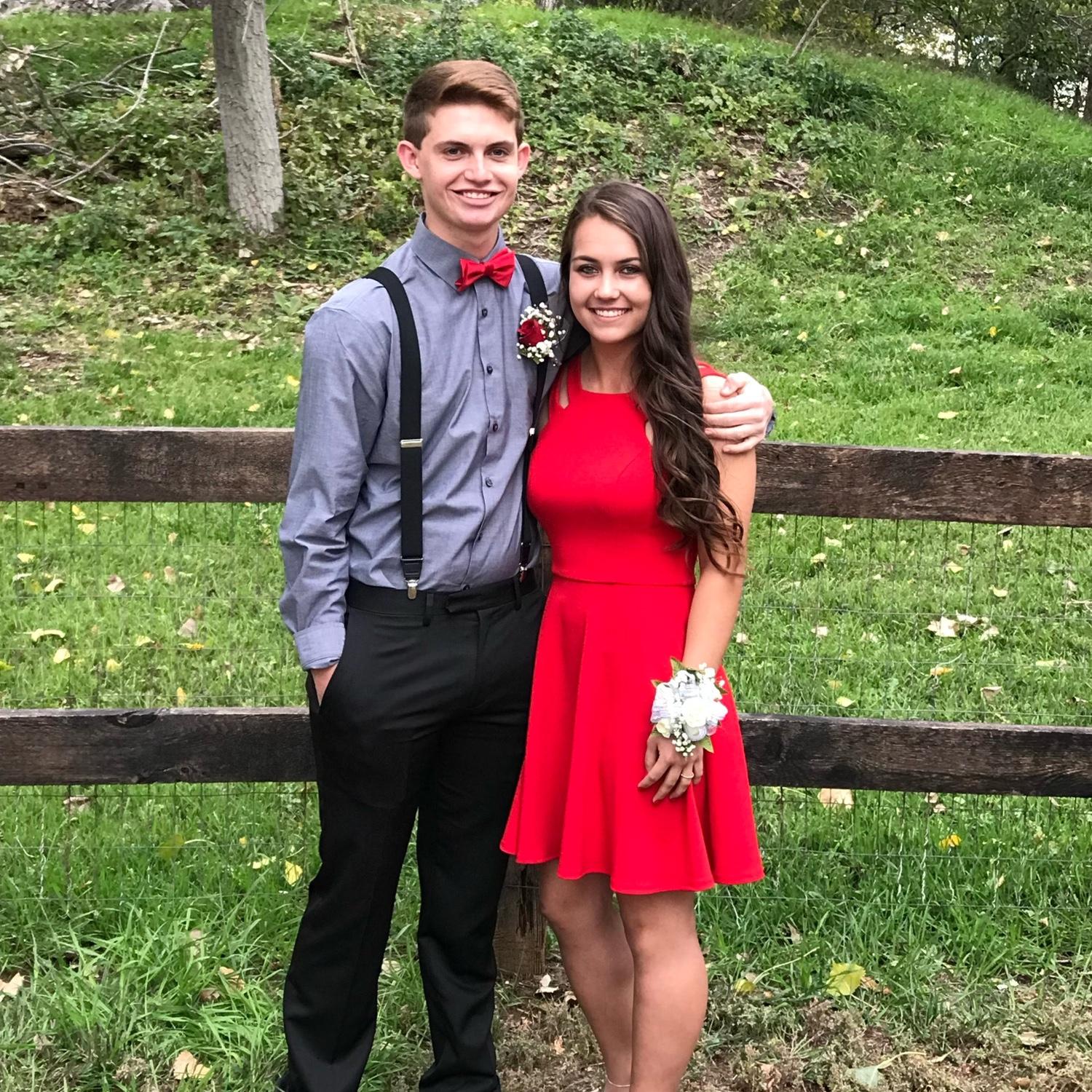 2017- Our first photo at senior year homecoming