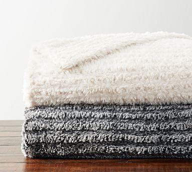 Faux Fur Knitted Oversized Throws