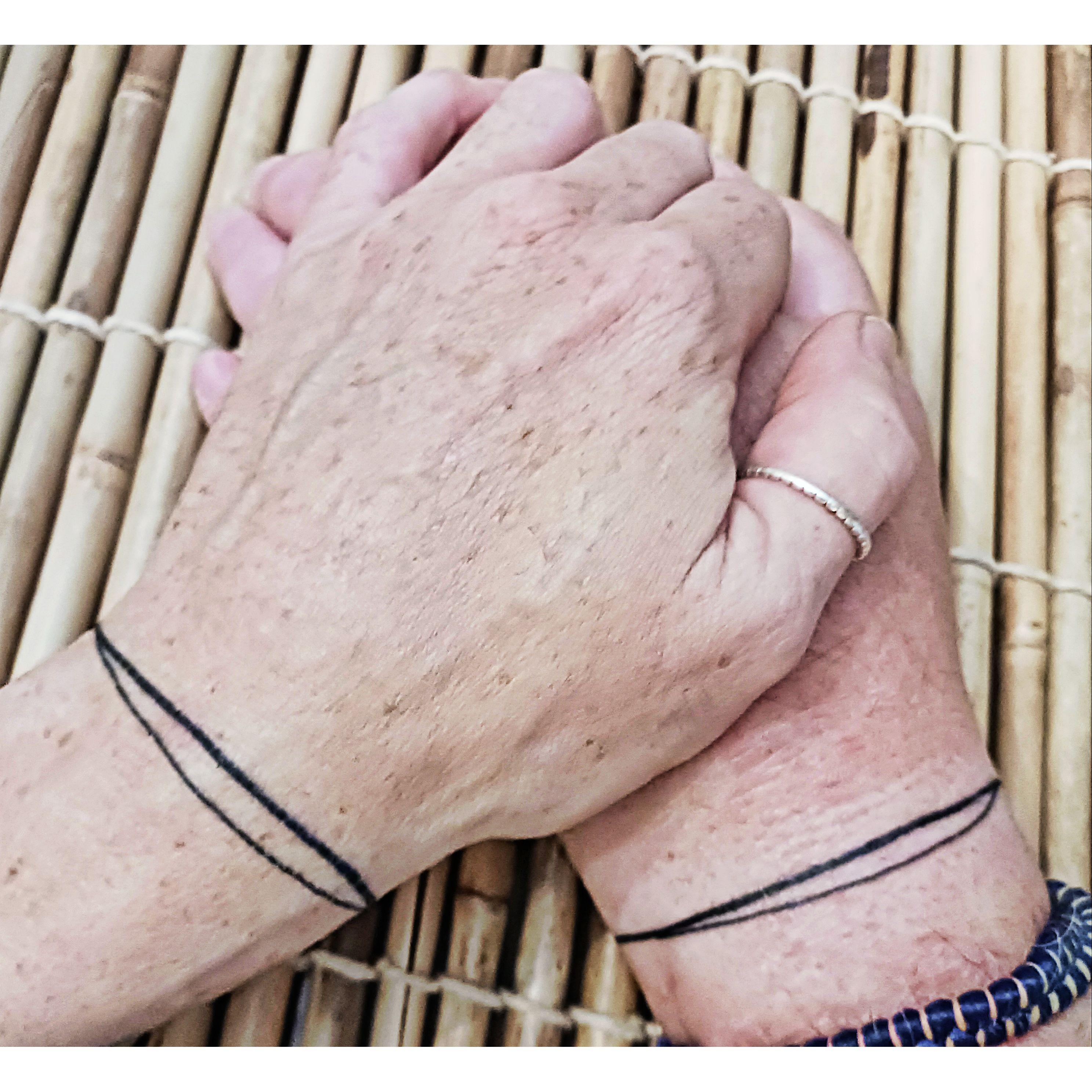 We got matching friendship bracelet tattoos to remind us that we're best friends first.