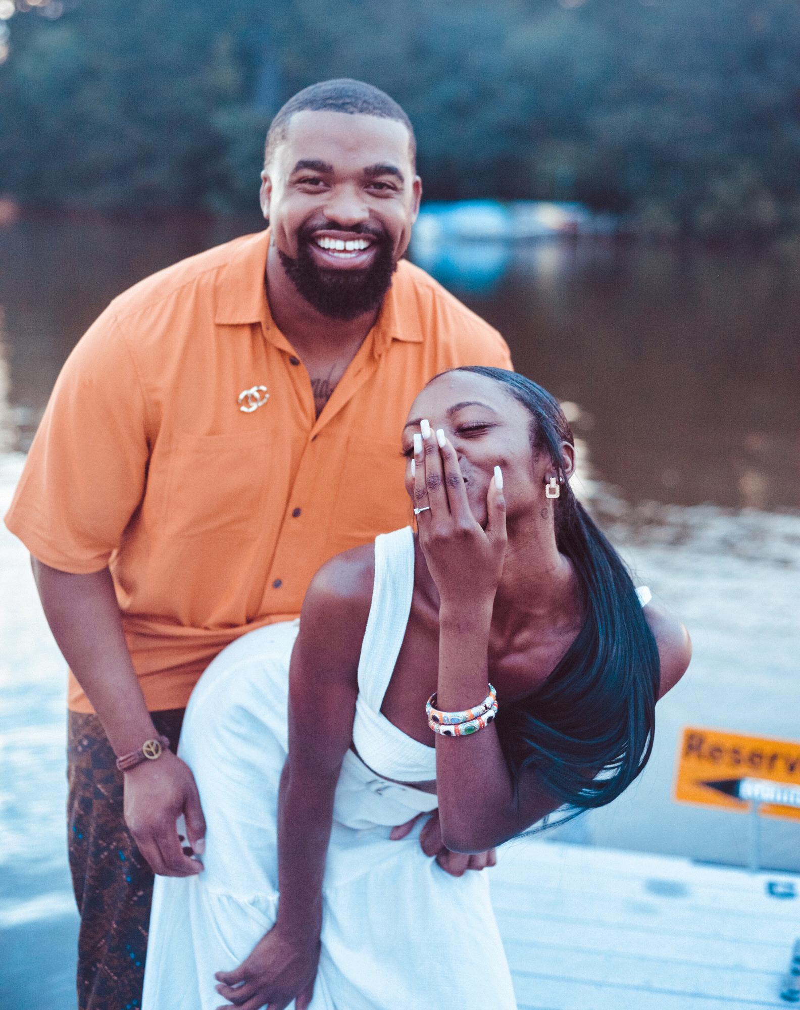 the day we got engaged at Lake Norman.
