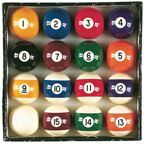 Viper Billiard Master 2-1/4" Regulation Size Billiard/Pool Balls, Complete 16 Ball Set
