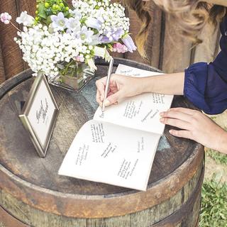 Personalized Leather Guest Book