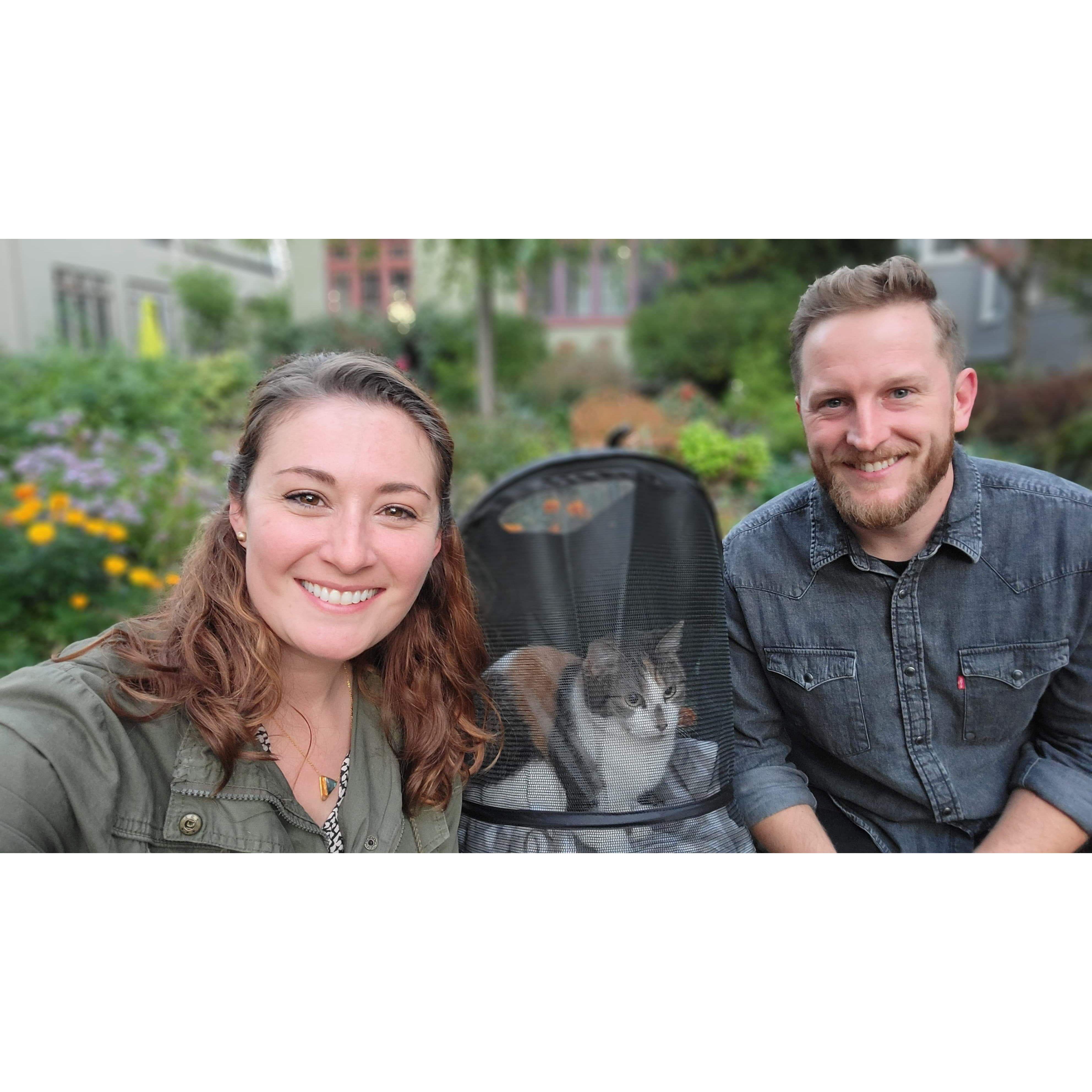 One of our many Oak Park neighborhood walks, this time with a furry friend!