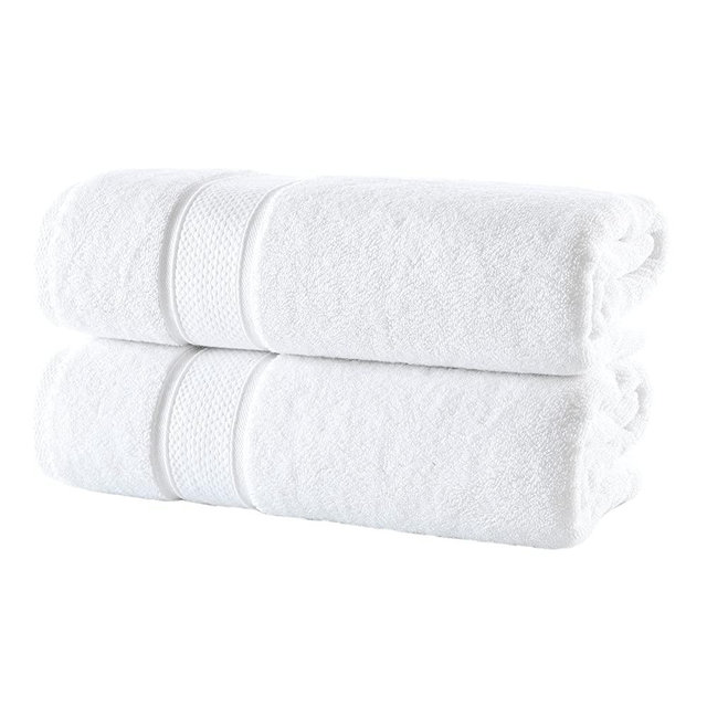 Nova Luxury Linen - Hotel Quality Turkish Towel Set for Bathroom (2 Pcs Bath Towel Set, Pure White)